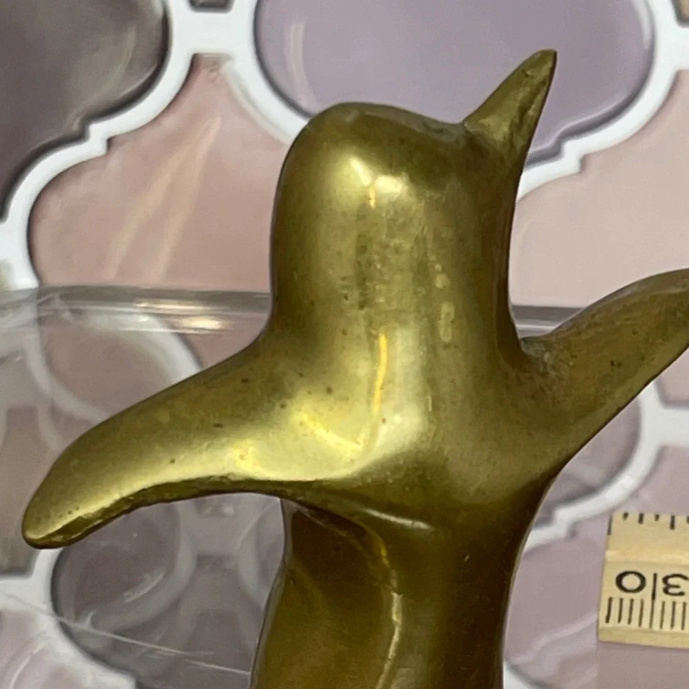 Vintage Brass‎ Penguin Figurine Abstract Mid Century Modern Decor